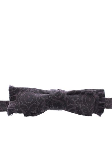 Gray Wool Silk Bow Men's Tie - Dolce & Gabbana - Modalova