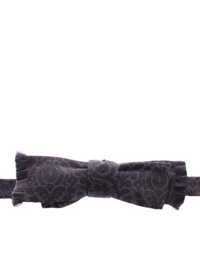 Gray Wool Silk Bow Men's Tie - Dolce & Gabbana - Modalova