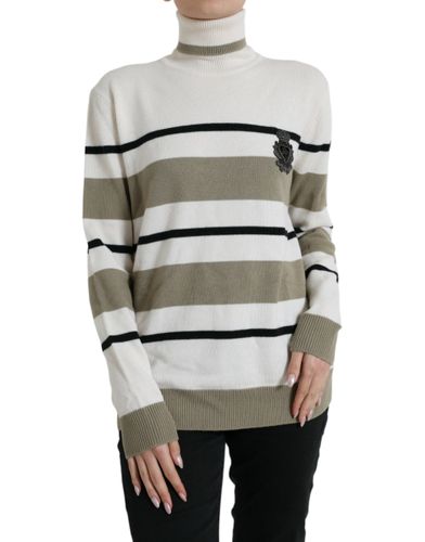 Stripe Wool Logo Pullover Women's Sweater - Dolce & Gabbana - Modalova