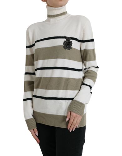 Stripe Wool Logo Pullover Women's Sweater - Dolce & Gabbana - Modalova
