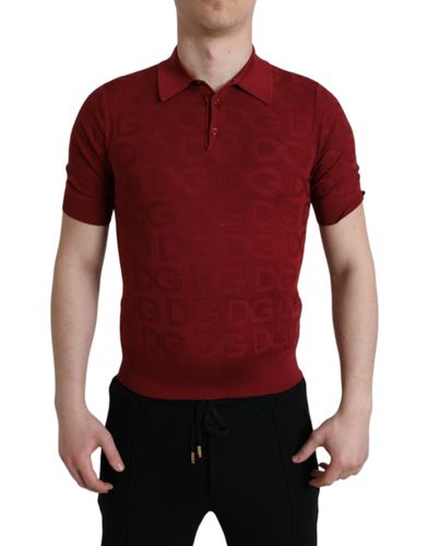 Collared Short Sleeve Silk Men's T-shirt - Dolce & Gabbana - Modalova