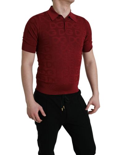 Collared Short Sleeve Silk Men's T-shirt - Dolce & Gabbana - Modalova