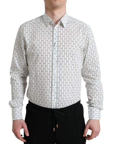 Patterned Men GOLD Formal Dress Men's Shirt - Dolce & Gabbana - Modalova