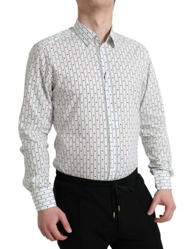 Patterned Men GOLD Formal Dress Men's Shirt - Dolce & Gabbana - Modalova
