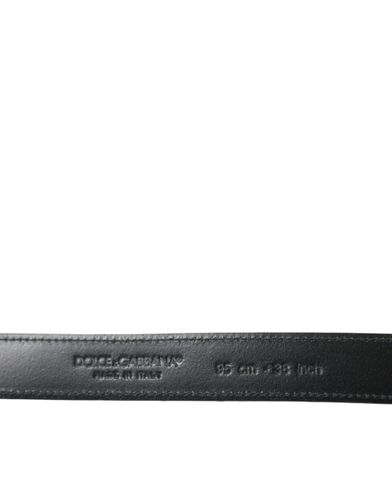 Leather Silver Metal Buckle Men's Belt - Dolce & Gabbana - Modalova