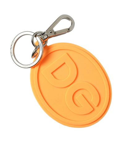 Rubber DG Logo Silver Brass Metal Keyring Women's Keychain - Dolce & Gabbana - Modalova