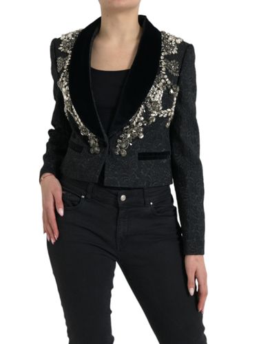 Crystal Embellished Overcoat Women's Jacket - Dolce & Gabbana - Modalova
