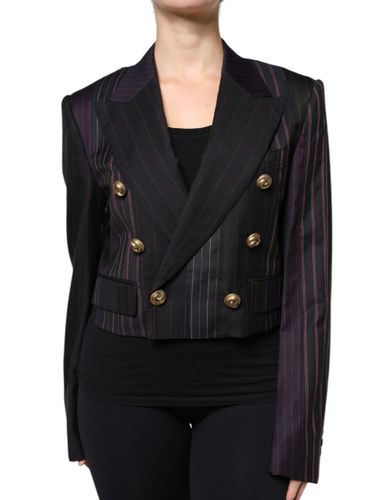 Stripes Wool Cropped Blazer Coat Women's Jacket (Pre-Owned) - Dolce & Gabbana - Modalova