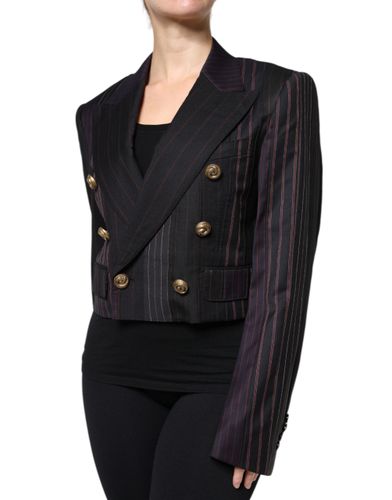 Stripes Wool Cropped Blazer Coat Women's Jacket (Pre-Owned) - Dolce & Gabbana - Modalova