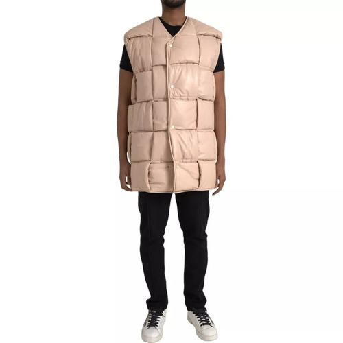 Quilted Sleeveless Calf Leather Men's Jacket - Bottega Veneta - Modalova