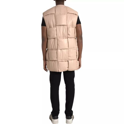Quilted Sleeveless Calf Leather Men's Jacket - Bottega Veneta - Modalova