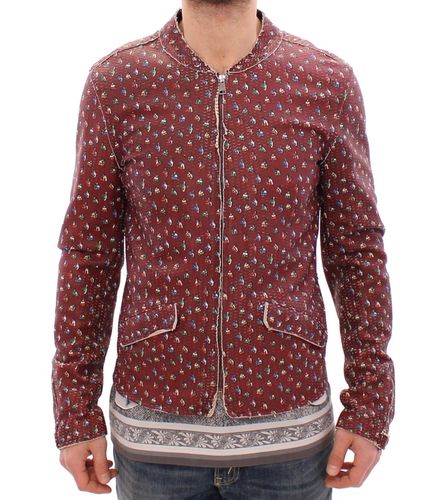 Leather Boxer Print Jacket Men's Coat - Dolce & Gabbana - Modalova
