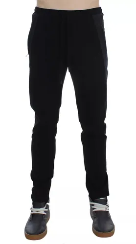 Black Gray Wool Casual Trousers Stripe Men's Pants - Dolce & Gabbana - Modalova
