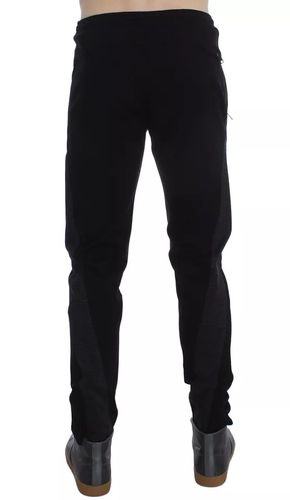 Black Gray Wool Casual Trousers Stripe Men's Pants - Dolce & Gabbana - Modalova
