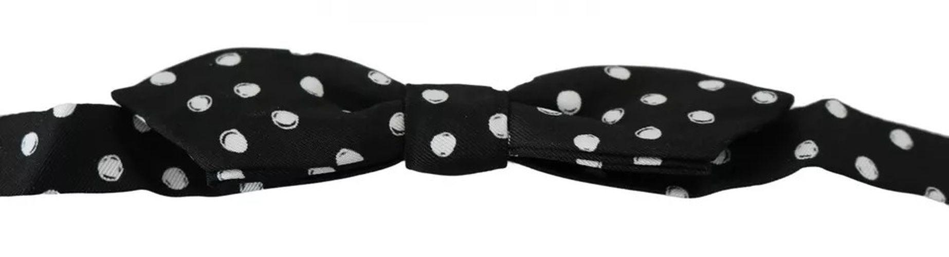Black Polka Dots Adjustable Neck Bow Men's Tie - Dolce & Gabbana - Modalova