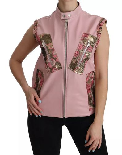 Leather Sleeveless Vest Jacket Women's Blouse (Pre-Owned) - Dolce & Gabbana - Modalova