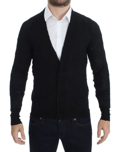 Fine Wool Button Men's Cardigan - Costume National - Modalova