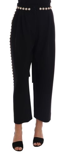 Wool Stretch Crystal Women's Pants - Dolce & Gabbana - Modalova