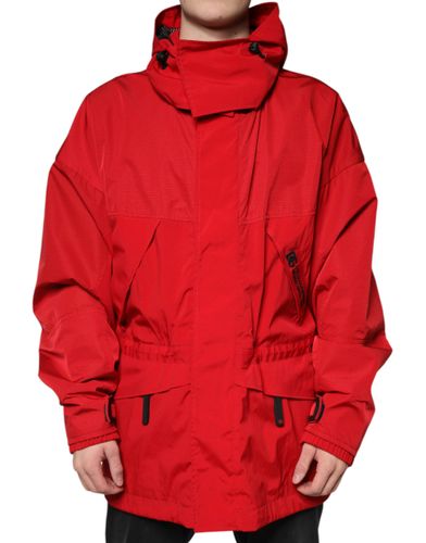 Nylon Hooded Men Full Zip Parka Men's Jacket - Dolce & Gabbana - Modalova