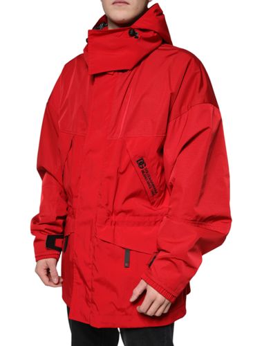Nylon Hooded Men Full Zip Parka Men's Jacket - Dolce & Gabbana - Modalova
