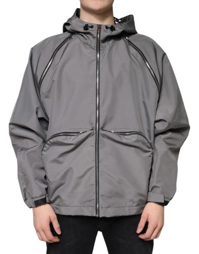 Polyester Hooded Men Full Zip Men's Jacket - Dolce & Gabbana - Modalova