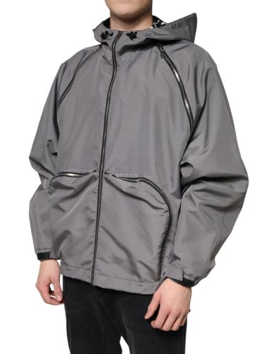 Polyester Hooded Men Full Zip Men's Jacket - Dolce & Gabbana - Modalova