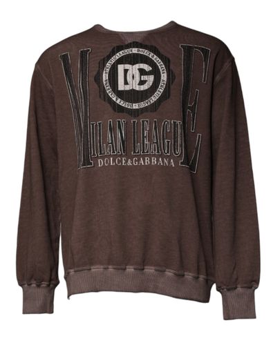 Logo Print Crew Neck Pullover Men's Sweater - Dolce & Gabbana - Modalova