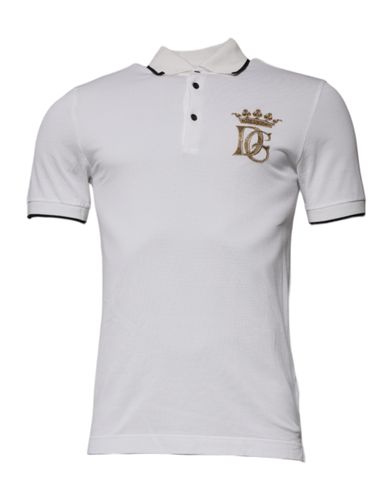 Crown Cotton Collared Polo Men's T-shirt (Pre-Owned) - Dolce & Gabbana - Modalova