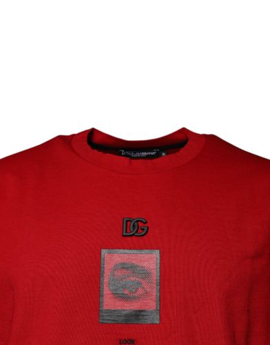 DG Eye Cotton Crew Neck Men's T-shirt - Dolce & Gabbana - Modalova