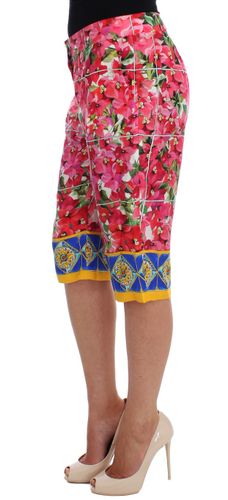 Floral Knee Capris Shorts Women's Pants - Dolce & Gabbana - Modalova