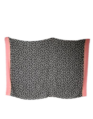 Black White Polka Dots Fringes Wrap Women's Scarf (Pre-Owned) - Dolce & Gabbana - Modalova