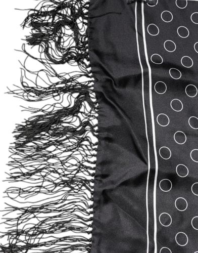 Circles Silk Fringes Shawl Wrap Men's Scarf (Pre-Owned) - Dolce & Gabbana - Modalova