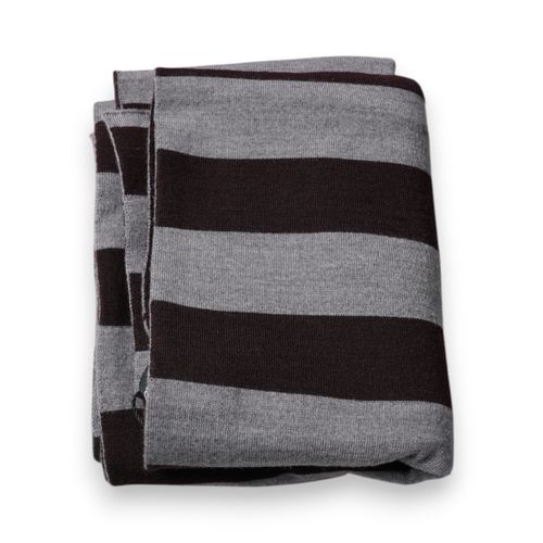 Black Gray Stripes Wool Neck Wrap Men's Scarf - Dolce & Gabbana - Modalova