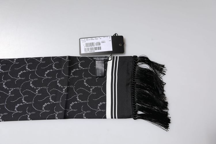 Patterned Skinny Fringes Shawl Men's Scarf - Dolce & Gabbana - Modalova