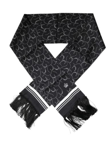 Patterned Skinny Fringes Shawl Men's Scarf - Dolce & Gabbana - Modalova