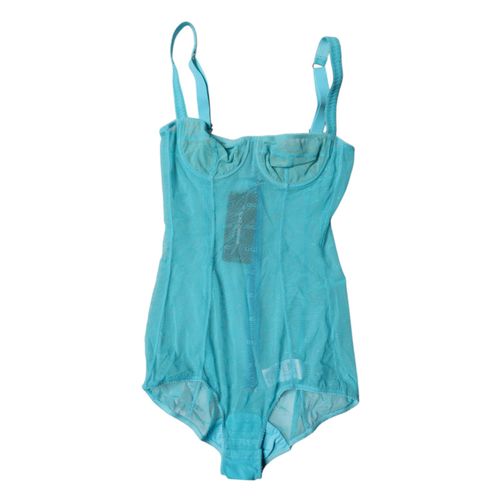 Blue Tulle Balconette Bra Bodysuit Women's Underwear - Dolce & Gabbana - Modalova