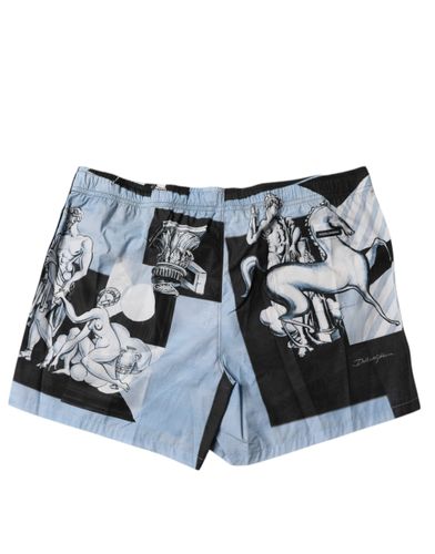 Statue Print Cotton Mens Men's Shorts - Dolce & Gabbana - Modalova