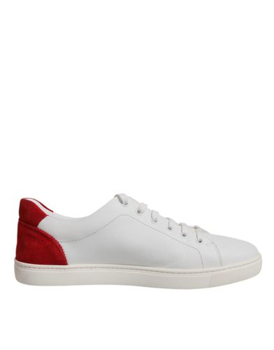 White Suede Leather Low Top Sneakers Men's Shoes (Pre-Owned) - Dolce & Gabbana - Modalova