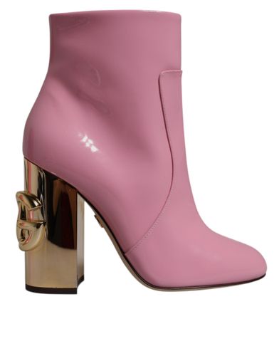 Patent Leather Heel Mid Calf Boots Women's Shoes (Pre-Owned) - Dolce & Gabbana - Modalova