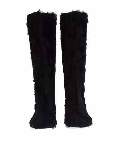 Xiangao Lamb Fur Leather Boots Women's Shoes - Dolce & Gabbana - Modalova