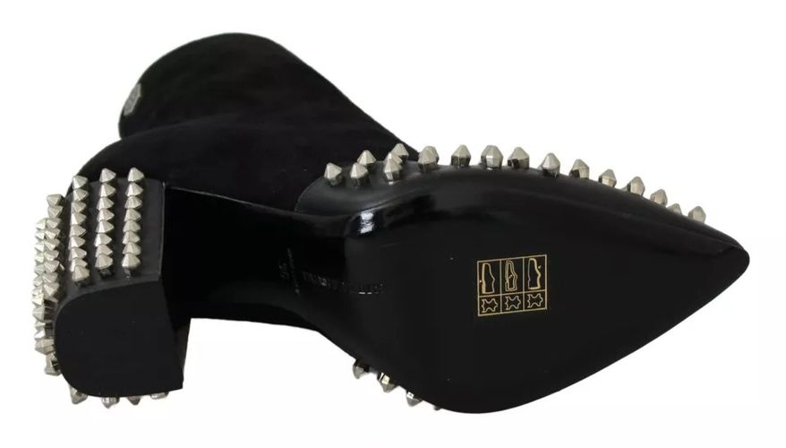 Suede Studded Heels Ankle Boots Women's Shoes - Philipp Plein - Modalova