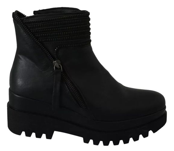 Leather Zipper Ankle Boots Women's Shoes (Pre-Owned) - Ovyé - Modalova