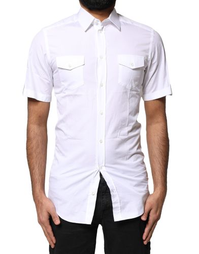 GOLD Button Down Casual Men Polo Men's Shirt (Pre-Owned) - Dolce & Gabbana - Modalova