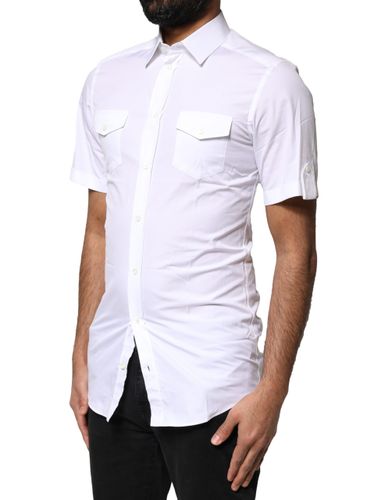 GOLD Button Down Casual Men Polo Men's Shirt (Pre-Owned) - Dolce & Gabbana - Modalova