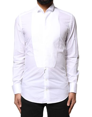 GOLD CottonPoplin Bib Formal Dress Men's Shirt (Pre-Owned) - Dolce & Gabbana - Modalova