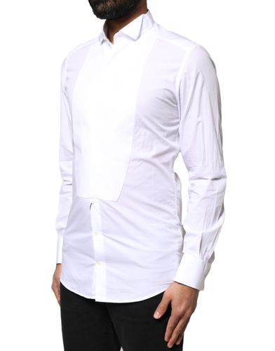 GOLD CottonPoplin Bib Formal Dress Men's Shirt (Pre-Owned) - Dolce & Gabbana - Modalova