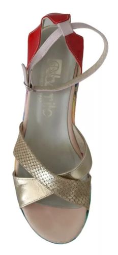 Leather Ankle Strap Wedge Heel Sandals Women's Shoes (Pre-Owned) - EBARRITO - Modalova