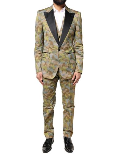 Camouflage SICILIA 3 Piece Men's Suit - Dolce & Gabbana - Modalova