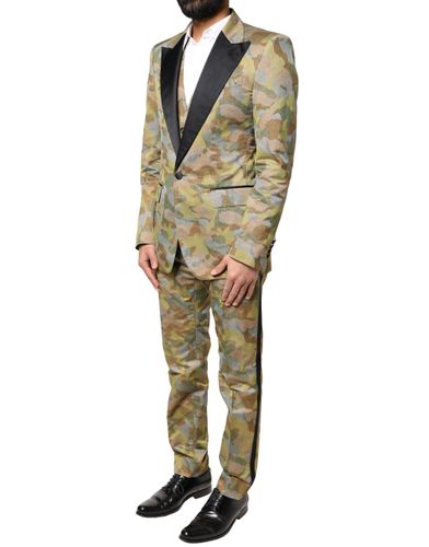 Camouflage SICILIA 3 Piece Men's Suit - Dolce & Gabbana - Modalova