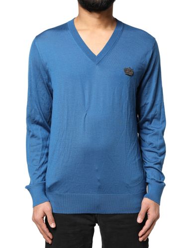 Cashmere Crown V-neck Pullover Men's Sweater (Pre-Owned) - Dolce & Gabbana - Modalova